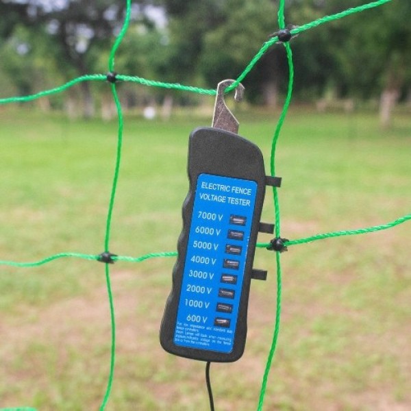 MLD-002 600V-7KV Fence Tester Home Garden Horse Livestock Electric Fence Voltmeter No Need Battery with 8 Indicator Light