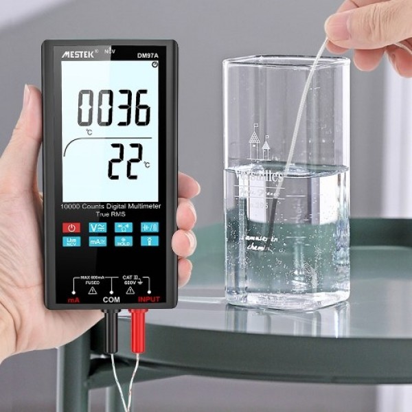 DM97A Handheld Portable Auto Multimeter 3.5 Inch LCD Display with Backlight Flashlight 9999 Counts