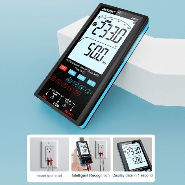 DM97A Handheld Portable Auto Multimeter 3.5 Inch LCD Display with Backlight Flashlight 9999 Counts