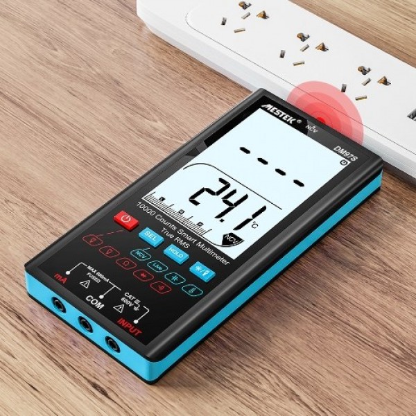 DM97A Handheld Portable Auto Multimeter 3.5 Inch LCD Display with Backlight Flashlight 9999 Counts