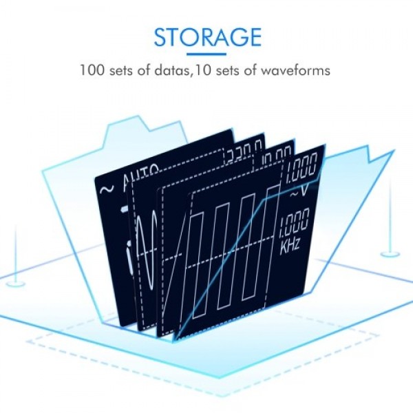 2-in-1 Intelligent Digital Oscilloscope Multimeter DC/AC Current Voltage Resistance Frequency Diode Tester