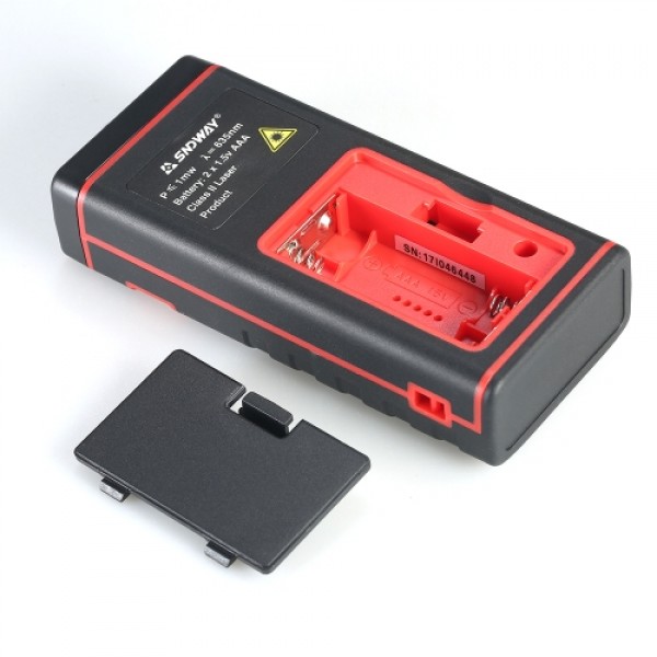 60m Mini Handheld LCD Digital Laser Distance Meter Range Finder Distance Area Volume Measurement 30 Groups Data Storage