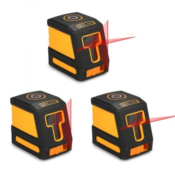 Self-Leveling 2 Lines Red Laser Level Professional Horizontal and Vertical Cross Line Leveling Laser Level Kit with Selectable L