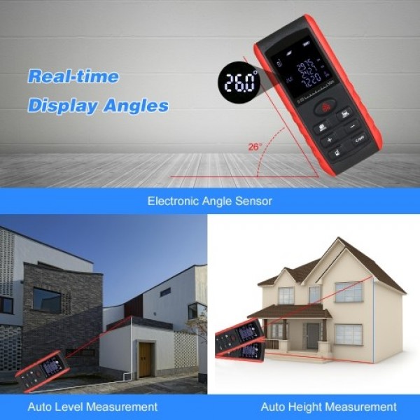 Portable Handheld Digital Laser Distance Meter Diastimeter Laser Distance Measuring Instrument Range Finder Area Volume Measurem