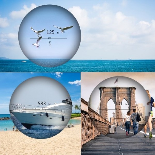 600m Golf Rangefinder Outdoor Handheld Laser Distance Meter Speed Tester Digital Monocular Telescope Range Finder M/Yard Distanc