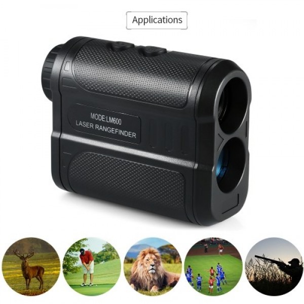 600m Golf Rangefinder Outdoor Handheld Laser Distance Meter Speed Tester Digital Monocular Telescope Range Finder M/Yard Distanc