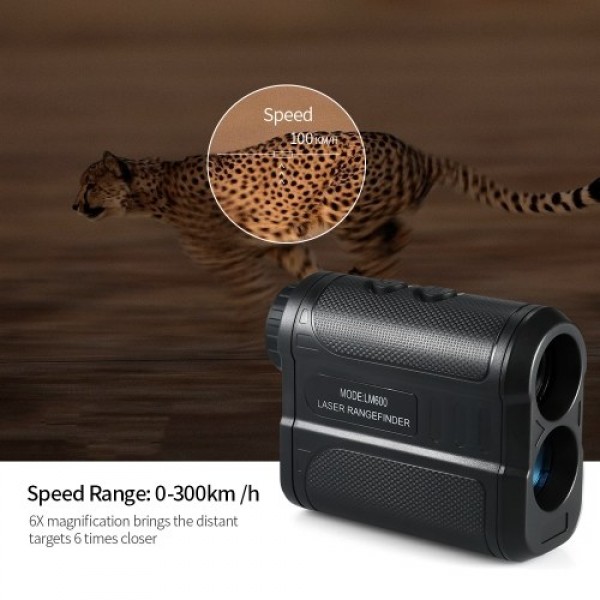 600m Golf Rangefinder Outdoor Handheld Laser Distance Meter Speed Tester Digital Monocular Telescope Range Finder M/Yard Distanc