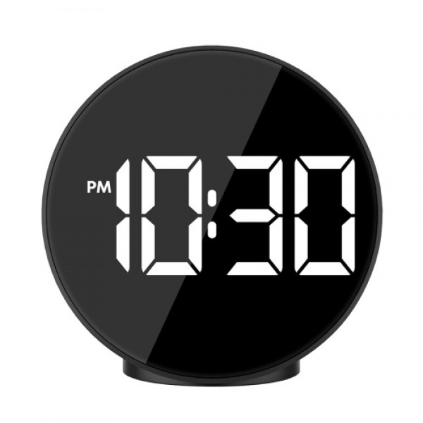 LED Digital Alarm Clock with Large Display Time Temperature Display ℃/ ℉ 3 Levels Brightness Electronic Clocks Voice Activated A