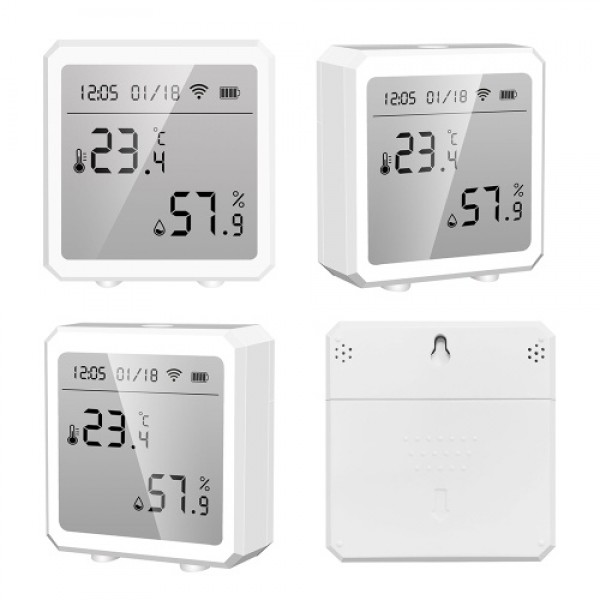 WiFi Thermometer Hygrometer Wireless Digital Indoor Temperature Gauge Humidity Monitor with Temperature -10℃-55℃ and Humidity 0%