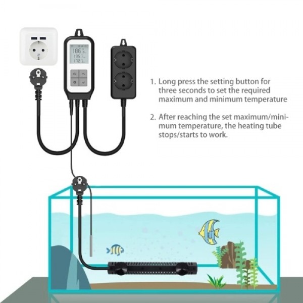 Wifi Digital Temperature Controller Heating Cooling Outlet Smart Reptile Thermostat APP Remote Control Temperature Controlling S