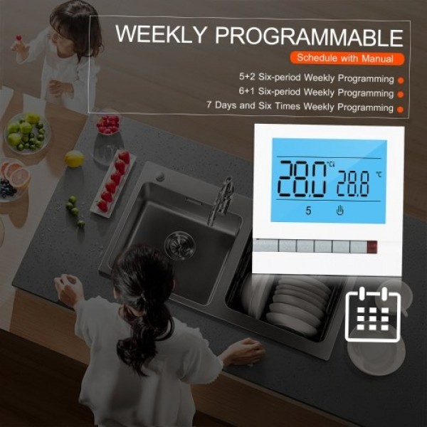 Programmable Smart Thermostat for Water/Gas Boiler...