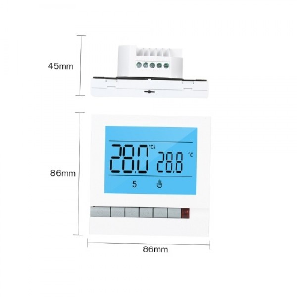 Programmable Smart Thermostat for Water/Gas Boiler Heating Large LCD Screen with Backlight  Digital Temprature Controller