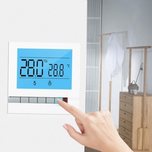Programmable Smart Thermostat for Water/Gas Boiler Heating Large LCD Screen with Backlight  Digital Temprature Controller