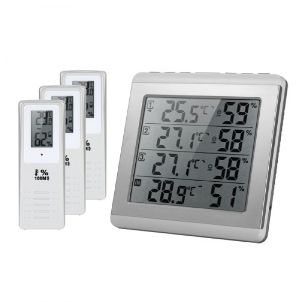 LCD Digital Wireless Indoor/Outdoor Thermometer Hy...