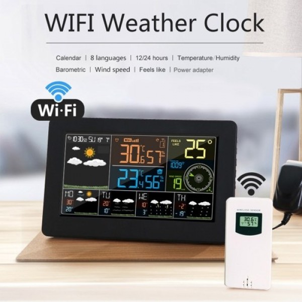 Multifunctional Color WiFi Weather Station APP Control Smart Weather Monitor