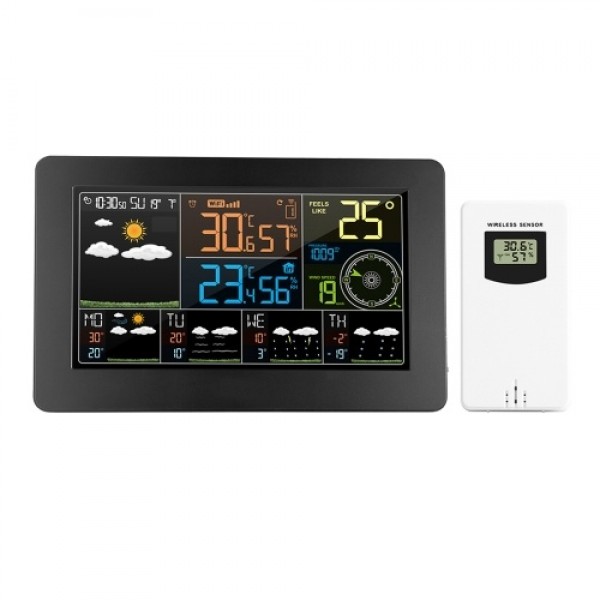 Multifunctional Color WiFi Weather Station APP Con...