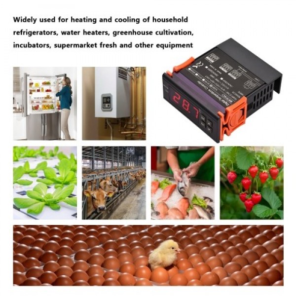 5A Digital Temperature Controller WK7016C1 Intelligent Temperature Regulator AC 220V Refrigerator Thermostat Support Heating/Coo