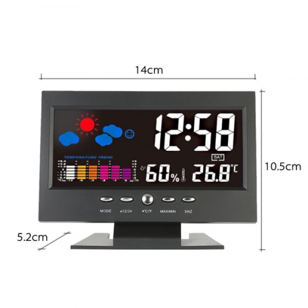 °C/°F Multifunctional Indoor Colorful LCD Digita...