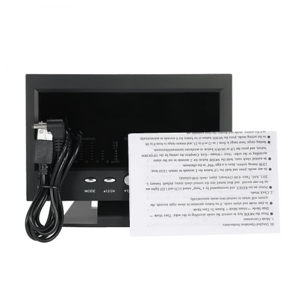 °C/°F Multifunctional Indoor Colorful LCD Digital Temperature Humidity Meter Weather Station Clock Thermometer Hygrometer Calend