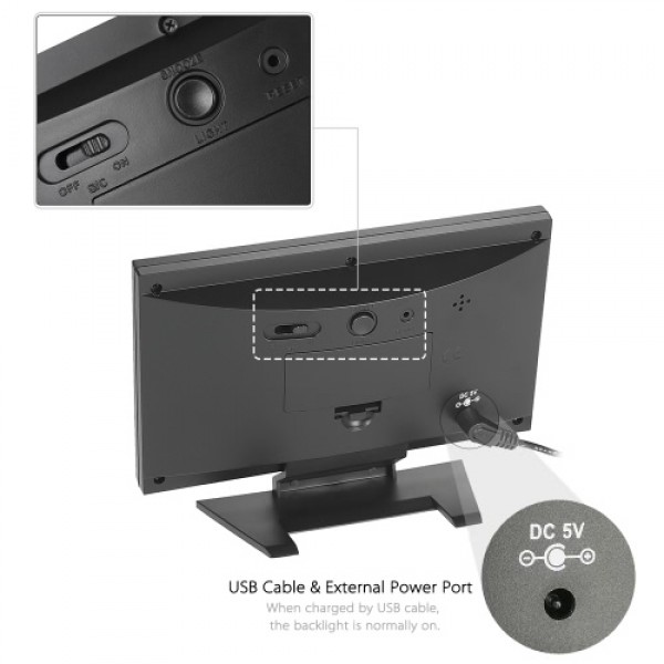 °C/°F Multifunctional Indoor Colorful LCD Digital Temperature Humidity Meter Weather Station Clock Thermometer Hygrometer Calend