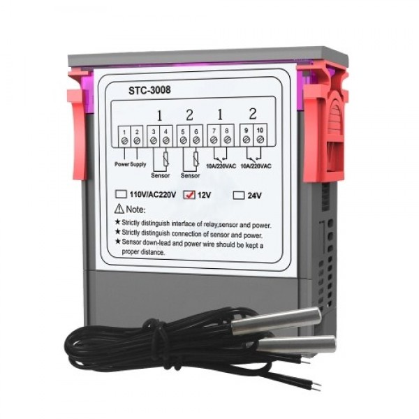 Dual Digital Display Thermostat Temperature Regulator Temperature Controller