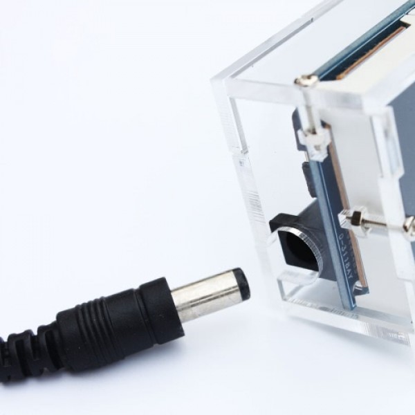 Compact 4-digit DIY Digital LED Clock Kit Light Control Temperature Date Time Display with Transparent Case