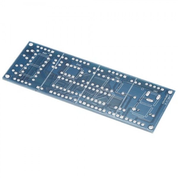 Compact 4-digit DIY Digital LED Clock Kit Light Control Temperature Date Time Display with Transparent Case