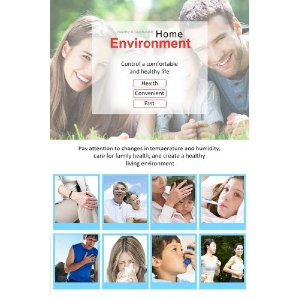 AR867 LCD Digital Hygrometer Thermometer Dual Humidity Temperature Meter Indoor Outdoor Tester Weather Station with