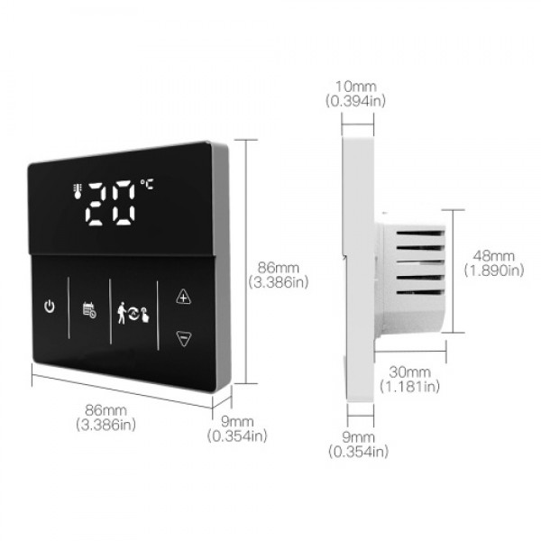 Wi-Fi Smart Thermostat 16A Digital Temperature Controller for Electric Floor Heating APP Remote Control Voice Control Weekly Cir