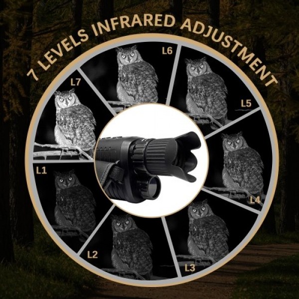 Outdoor Night Vision Monocular Infrared Digital Monoculars for Camping Hiking Wildlife Watching