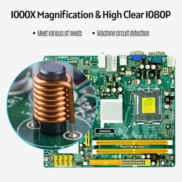 1000x Magnification Intelligent Digital Microscope Portable USB Rechargeable 2.0M Pixels High Clear PC WI-FI- Connection