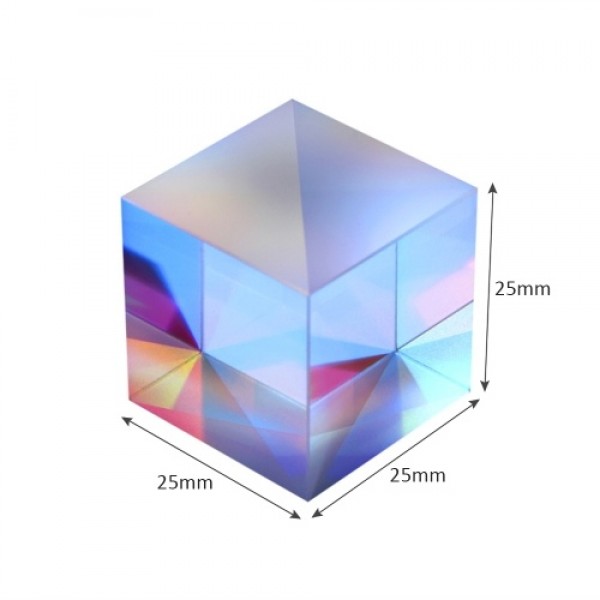 Optical Color Cube Prism 1 Inch Multi-Color Toy and Desktop Decor Used for Physics Science Photography Decoration Adults and Kid