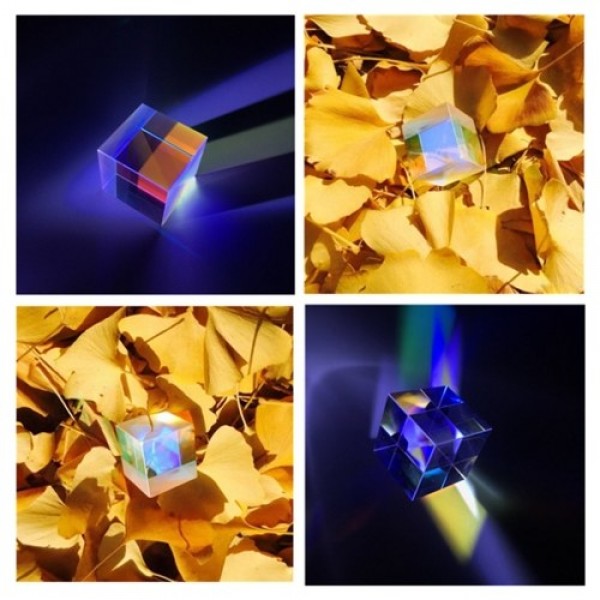 Optical Color Cube Prism 1 Inch Multi-Color Toy an...