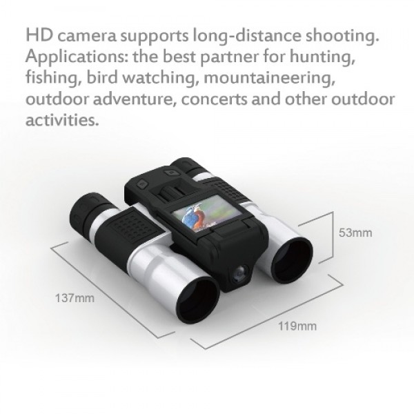 W32 Multi-function Digital Telescopes Digital Camera 2 in 1 2.0 Inch 270° Rotatable TFT Display 12x Optical Zoom 1080P Video for