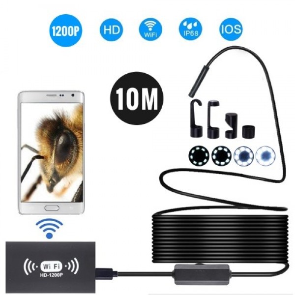 8mm Wireless Endoscope Camera IP68 Waterproof WiFi...