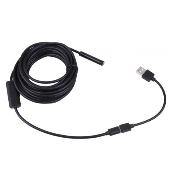 8mm Wireless Endoscope Camera IP68 Waterproof WiFi Inspection 2.0MP HD 8 LED Semi-Rigid Cable Borescope for iPhones iPads Androi