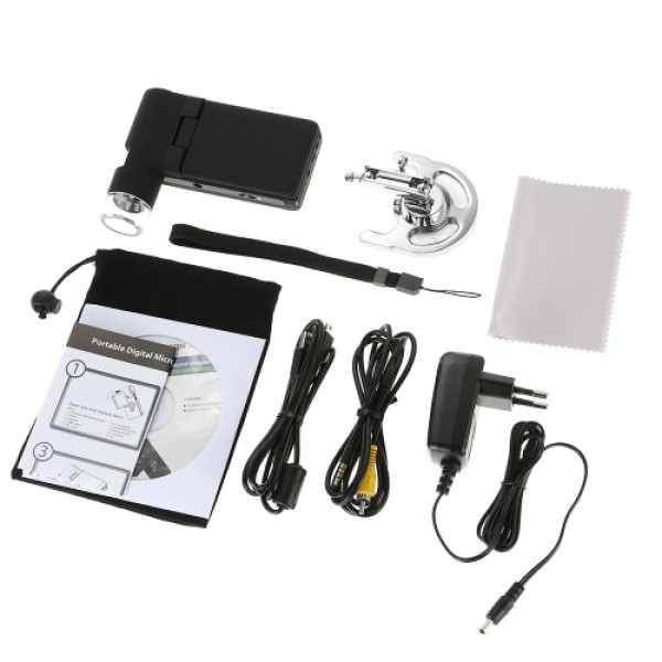 Professional Portable Handheld Mobile 3" LCD Digital Microscope 5M 10-500X up to 1200x By Digital Magnification Photo and Video 