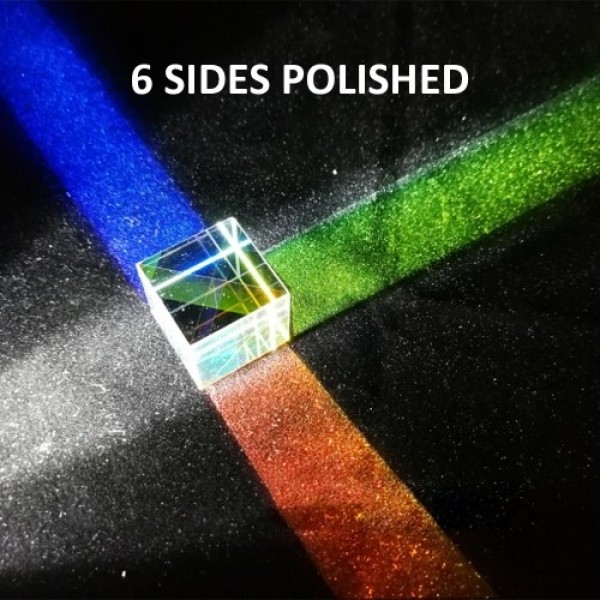 Optical Color Cube Prism 0.8 Inch for Option Multi-Color Toy and Desktop Decor Used for Physics Science Photography Decoration