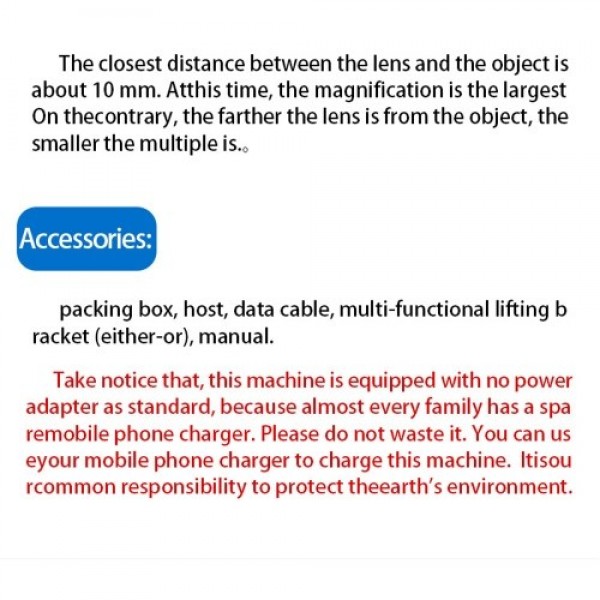 G1000 Digital Electron Microscope 4.3 Inch Large Base LCD Display 10MP 1-1000X Continuous Amplification Magnifier