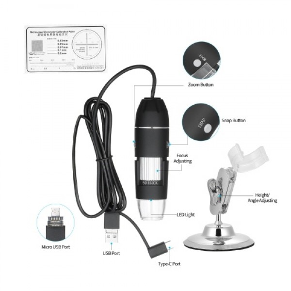 USB Digital Zoom Microscope Magnifier with OTG Fun...