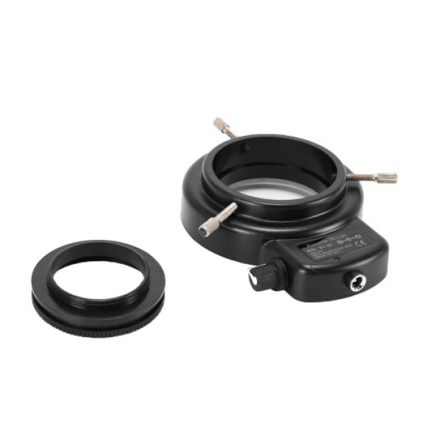 Variable 144 LED Ring Light for Stereo Microscope and Camera Adjustable Illuminator with Dimmer for Stereoscopic Microscope