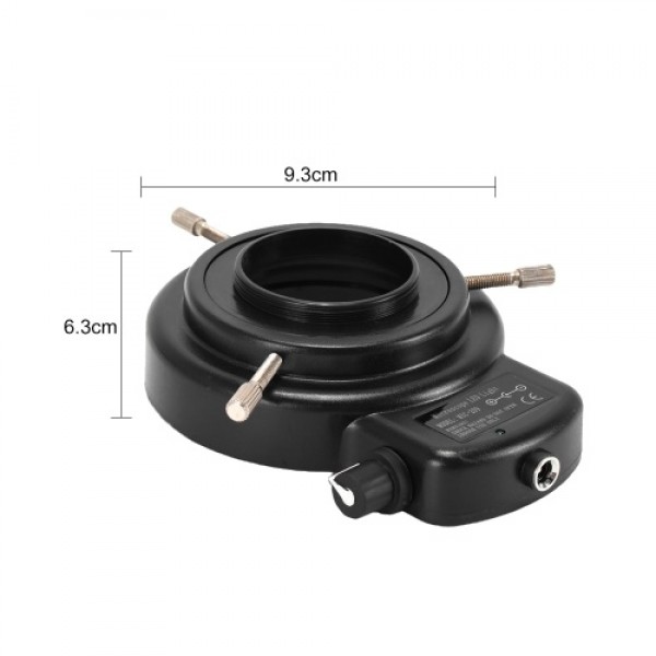 Variable 144 LED Ring Light for Stereo Microscope and Camera Adjustable Illuminator with Dimmer for Stereoscopic Microscope