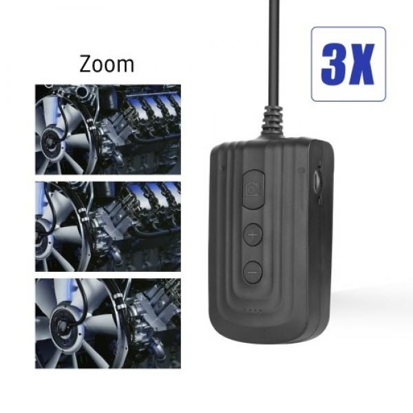 Wireless Endoscope 7.9mm Dual Lens 1080P Wi-Fi Endoscope Borescope Inspection Camera 2600mAh Battery IP67 Waterproof Probe and L