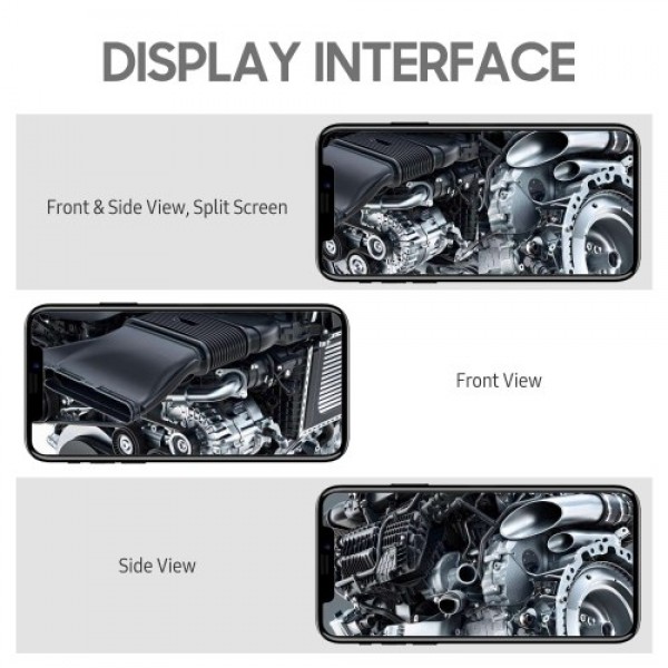 Wireless Endoscope 7.9mm Dual Lens 1080P Wi-Fi Endoscope Borescope Inspection Camera 2600mAh Battery IP67 Waterproof Probe and L