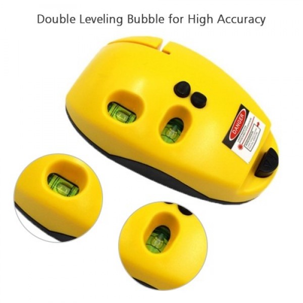 Level Measuring Tool 90 Degree Vertical Horizontal Level Line for House Room Square Construction Yellow