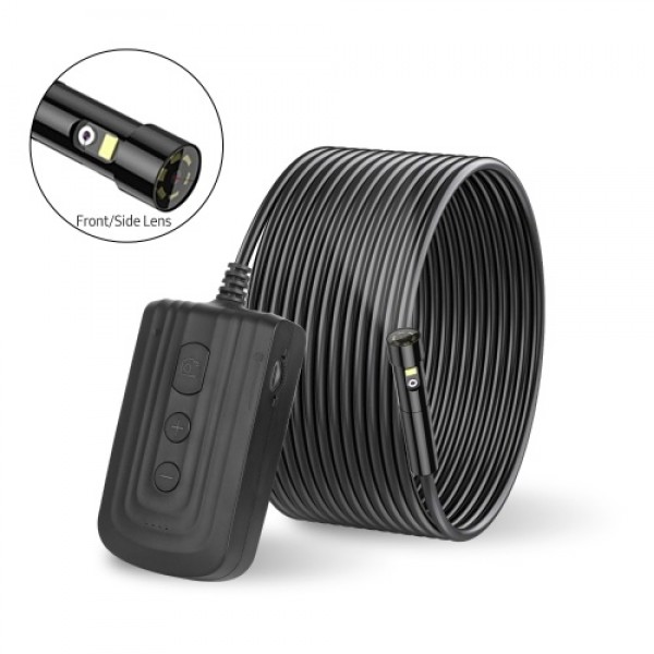 Wireless Endoscope 7.9mm Dual Lens 1080P Wi-Fi Endoscope Borescope Inspection Camera 2600mAh Battery IP67 Waterproof Probe and L