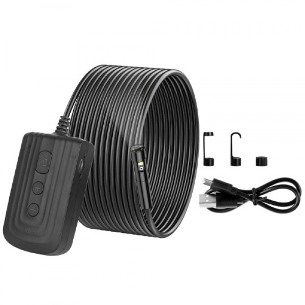 Wireless Endoscope 7.9mm Dual Lens 1080P Wi-Fi Endoscope Borescope Inspection Camera 2600mAh Battery IP67 Waterproof Probe and L