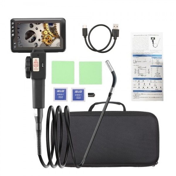 Industrial Endoscope with 1080P 4.5-inch LCD Screen 8.5mm Borescope Multifunction Steering Endoscopes