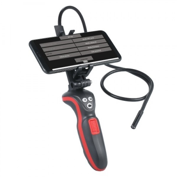 WiFi Industrial Endoscope 1080P HD Digital Borescope IP67 Waterproof Video Inspection Camera 2.78-feet Semi Rigid Snake Camera w