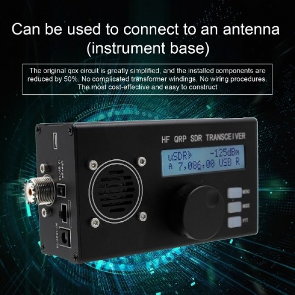 USDX USDR HF QRP SDR SSB/SW Transceivers  8-Band 5W DSP SDR HF Transceivers Built-in Microphone Speaker Aluminum Cover Ham Radio